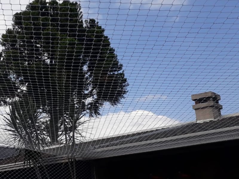 Instalação de rede de proteção em Vila Natal Cubatão, Santos